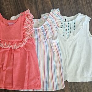 Girls' Multi-Color Sleeveless Tops Set